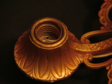 Art Deco ceiling light, swirls socket
