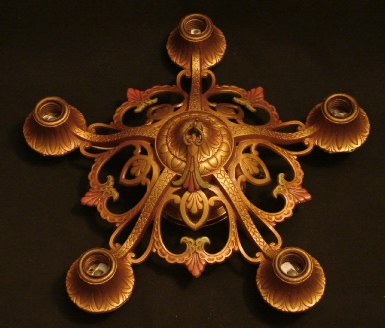 Art Deco ceiling light, swirls