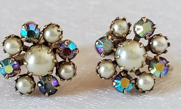rhinestone clip earrings