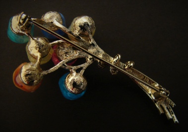 baloons gold-tone brooch back