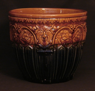 Brush-McCoy jardiniere with satyr face