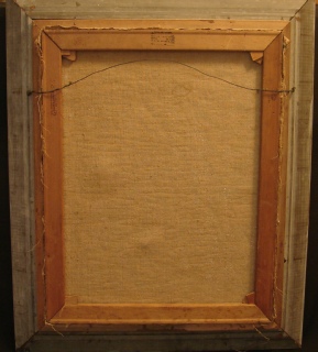 painting of old village, Impressionistic style oil painting signed X Rivas back